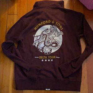 Mumford and Sons Delta Tour Zip Hoodie